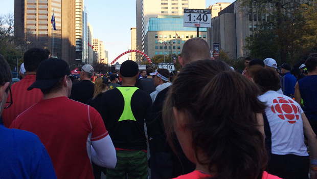 Red corral start for the 2013 Scotiabank Toronto Waterfront Half Marathon